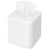 Livelab, custodia per scatola di fazzoletti con base, di plastica, quadrata, decorativa, moderna, dispenser di fazzoletti per bagno, piani da toeletta, soggiorno, camera da letto, ufficio. Bianco