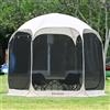 Dortusen Tenda da Spiaggia Portatile,Tenda da Sole per Mare,Parasole Pop Up,Grande per Campeggio e Picnic,Gazebo Pieghevole da Giardino 3x3 M,Mercato Tenda Pop up (Beige, B:3x3m)