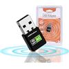 calonny Adattatore WiFi USB da 600 Mbps con driver gratuito, adattatore di rete wireless Dual Band 2,4/5 GHz con chiavetta WiFi, mini ricevitore WiFi per PC/laptop/desktop, supporta Windows 11/10/8.1/8/7