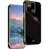 UPLAI Cover per Xiaomi Redmi 10C, Design Galvanico alla Moda Custodia Ultra Sottile Antiurto Anti-Graffio, Colorato Lussuoso Morbido TPU Silicone Caso.(Nero)