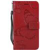 DENDICO Cover per Galaxy J3 2016, Pelle Portafoglio Custodia per Samsung Galaxy J3 2016 Custodia a Libro con Funzione di appoggio e Porta Carte di Credito - Rosso
