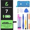LL TRADER Batteria per iPhone 7, 4500 mAh Batteria agli ioni di litio ad alta capacità con strumenti di riparazione