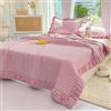 Hiseng Trapuntato Copriletto Matrimoniale, Mezza Stagione Trapunta Letto Singolo, Colori Solidi Trapunta Estiva Primaverile Microfibra, Piumone Leggero per Tutte Le Stagioni (Rosa,200x230cm)