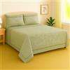 Corredocasa Completo Lenzuola in Flanella Morbida 100% Cotone Naturale Made in Italy Disponibile in Diverse Misure Fantasie e Colori Assortiti, Facile da Lavare (Verde, Una Piazza e Mezza)