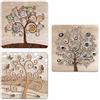 Lupia - SOTTOTUTTO Quadrato Collezione TREE Set assortito Sottobicchiere, Sottopiatto o Sottopentola, segnaposto, bomboniera in legno decorato con stampa 48 pz 20x20 cm sotto piatto, pentola