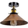 LEDSone Lampade a LED per illuminazione da soffitto in metallo a montaggio a incasso moderno, lampada a sospensione semiincassata, lampadario in metallo, paralume conico da 22 cm per corridoio, soggiorno