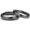 ANAZOZ Anello in Argento Sterling 925,Rotondo con Opaco Nero Anelli per Coppia Regolabili
