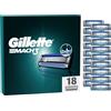Gillette Mach3 - Lame per rasoio, 18 lame di ricambio per rasoio bagnato da uomo con lama a 3 vie