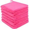 HIDMD Panno Struccante per il Viso in Microfibra Pulizia Viso Solo con Acqua 30cm x 30cm 6 pezzi Rosa chiaro
