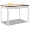 ASTIMESA - Tavolo da cucina estensibile - Struttura bianca Piano laminato - Colore Amundsen - Ideale per piccoli spazi - Dimensioni: 90 x 50 cm - Estensibile: 140 x 50 cm
