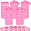 HONTIUS 8'' Braccialetti In Gomma, 100 Pezzi Braccialetti In Silicone, Rosa Vuoto Elastici di Gomma per Uomo Donna Scuola Insegnante Squadra Festa