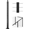 VEVOR Ringhiera per Recinzione da Balcone 914x108x68 mm da Giardino Balcone Fori a Forma L Acciaio Inox, Kit di Palo per Balaustrata da Terrazza, 1JZLGZXHS914IVCFL001V0