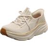 Skechers Donna D'Lux Vapor Evening Glow Slip-In ALLENATRICE, White Knit/Silver Trim, 41 EU