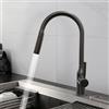 Generisch Rubinetto da cucina per lavabo, rubinetto da bagno, con due funzioni di spruzzo, girevole a 360°, con doccetta allungabile, per bagno e cucina (grigio)