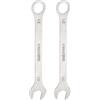 QUARKZMAN 2pz Chiave a Combinazione Sottile Metrica 21mm Torx Terminata a Scatola con Offset di 15 Gradi Estremità Aperta in Acciaio Inossidabile, Tono Argento