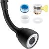 ANBOO 3 modalità di estensione del rubinetto della cucina, girevole a 360°, prolunga del rubinetto multifunzionale, Faucet Extender con prolunga del tubo per cucina, bagno lavandino (nero)