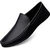 Cooleep Mocassini da uomo, casual, morbidi, in pelle, leggeri, comodi da indossare, Nero , 39 1/3 EU