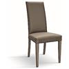 KONTE.DESIGN Set di 2 sedie PALMARIA in ecopelle tortora e legno tortora