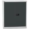 Bisley - Armadio a Due Ante Universale, 1 ripiano zincato, 2 OH, Metallo, 525, Corpo Grigio Chiaro, Frontali Antracite, 40 x 91,4 x 100 cm
