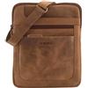 LEABAGS Borsa a Tracolla in Pelle per Uomo e Donna | Borsello Messenger con Tracolla | Borsa da Lavoro | Borsa da Trasporto | Borsa a Mano | Vera Pelle | Marrone Chiaro Naturale