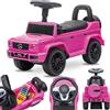 sun baby Macchinina Cavalcabile per Bambini Mercedes Benz G, Macchina a spinta da 12 mesi, Volante con suono, cassetto portaoggetti, ruota di scorta finta (Rosa)
