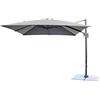 milani home Ombrellone 2 X 3 da Giardino Luce Venduta Separatamente con Palo Decentrato Laterale A Braccio Colore Grigio Modello Volta