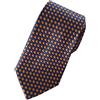 Towergem - Cravatta da uomo extra lunga in tessuto jacquard blu navy/oro XL 160 cm