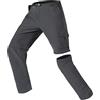 Mesing Pantaloni Trekking Uomo Convertibili Softshell Pantaloni da Lavoro Zip off Estivi Pantaloncini Montagna Escursionismo Traspirante Asciugatura Rapida All'aperto KZ2755M-DarkGrey1-L