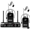 D Debra UHF UBR-102 Microfono Wireless sulla testa, portata 80m, anti-rumore, per chiesa, incontro, karaoke, matrimonio (2 bodypack)
