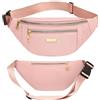 BSITSSS Rose Sac Banane FemmeHomme, Sacs Banane Grande Taille, Ceinture Réglable Fanny Pack, 3 Poches Zippées Sacoche Banane, Chic Banane Voyage, pourd être à pied
