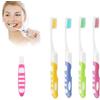 ZFRITP Set di 4 spazzolini da viaggio pieghevoli, setole morbide, impugnatura ergonomica, mini spazzolino da denti per viaggiare, campeggio, giallo, rosa, blu, verde