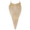 EVER FAITH Collana donna, Cristallo Bib Statement Lunga nappa Collar Trasparente Oro-fondo Vestiti e accessori
