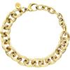 Breil, Collezione Moor, Bracciale Donna in Acciaio, Catena con Malie Ovali e Texture Zigrinata, Chiusura a Moschettone, Lunghezza Regolabile
