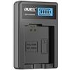 ayex Caricatore USB compatibile con Sony NP-FW50 per esempio a6400 a5100 a7 II a7R a7S II batteria ricarica tramite USB-C ad esempio laptop e power bank con indicatore di carica LCD