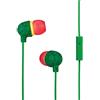 Marley The House of Marley EM-JE061-RA Little Bird Auricolari con Microfono, Risposta in Frequenza: 20hz - 20 KHz,Driver: 9.2mm, Input : 3.5mm Stereo, Multicolore