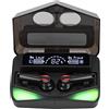 cigemay 5.1 Cuffie da Gioco Bluetooth, Cuffie Intrauricolari M28 TWS, Cuffie Wireless a Doppio Host Stereo Indipendenti, Vano di Ricarica Design dello Schermo a Specchio(Nero)