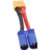 RiToEasysports Cavo XT60 Femmina a EC5 Maschio, 12AWG, Connettore Maschio EC5 Linea Adattatrice per Collegamento di Batteria e ESC, RC Auto, Aeromobile, Nave, e altro ancora