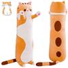Sausudols Peluche Cuscino Lungo Gatto 50CM Peluche Gatto Cuscino di Peluche Morbido Gatto Plushie Giocattolo Regalo per Compleanno Natale e San Valentino Giallo