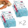 Generico Pacco da 220 Salviette Detergenti Cani Gatti Animali Domestici, Igienizzanti Formula No Odore Formato Maxi 30X20 cm Pulizia Zampe Manto Pelo Made in Italy (220 pz Muschio Bianco)