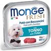 Generico Monge Fresh cane, umido per cani di tutte le taglie e razze, patè con bocconi gusto TONNO | 6 scatolette da 100 grammi l'una.
