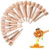 Yeenano Cucchiai di Miele Legno,30 Pezzi Mini Bastoncino Spargimiele in Legno Miscelatore a Spirale per Miele Dosatore Mieles Cucchiaino per Raccogliere ed Erogare Mieles Sciroppo di Marmellata