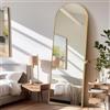 LunaMirror Arco Specchio da terra parete lungo 60x165 CM grande intero specchio da parete con cornice in Oro Alluminio, da appoggiare o da appendere, per soggiorno, camera da letto, corridoio