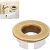 Hapivida Tappi Troppo Pieno per Lavabo e Bidet, Anelli di Troppo Pieno Bagno In Rame per Lavello Tappo di Scarico per Troppopieno Rotondo Inserto di Ricambio per Case,Centri Commerciali,Hotel (Bronzo)