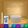 Leikurvo Lampada da scrivania a LED in acrilico, scritta, luce notturna cancellabile, per casa, scuola, ufficio (bianco touch sette colori)