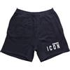 DSQUARED2 Pantaloncini Short Uomo Icon S79MU0005 Nero (IT, Testo, XXL, Regular, Regular, Nero-Bianco)