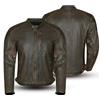 ASPIDEX Giacca in Pelle da Uomo Giacche Stile Moda da Uomo in Vera Pelle Impermeabile (IT, Numero, 52, Regular, Regular, Marrone (Pelle Traforata))