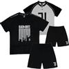 hermet Pigiama JUVE Maglietta e Pantaloncini Abbigliamento Tifosi Juventus FC Pigiami Estivi Bianco Nero Tifosi Juventini PS 30061-30062