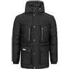 Geographical Norway Albert Men - Parka Caldo Uomo Per L'Autunno-Inverno - Cappotto Impermeabile Cappuccio - Giacca Antivento Calda Uomo - Per Gli Uomini (Nero XXL)