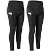doorslay 2 Pezzi Pantaloni da Yoga da Donna con Tasche Leggings da Allenamento a Vita Alta ad Asciugatura Rapida Pantaloni da Corsa