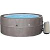 N NETSPA - Spa - Vita Premium - SP-VIP160C - Gonfiabile - 6 posti (4 Adulti + 2 Bambini) - Vasca di protezione - Riscaldatore - 1100 L - Copertina Ecopelle Premium
